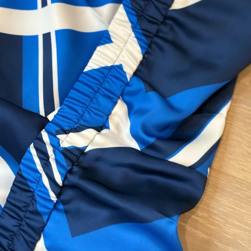 Zara Blue Geometric Women's Pant and top set - Picture 3 of 8